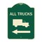 Signmission Trucks All Trucks W/ Truck & Left Arrow Heavy-Gauge Aluminum Sign, 24" x 18", G-1824-22783 A-DES-G-1824-22783 - alternate 1